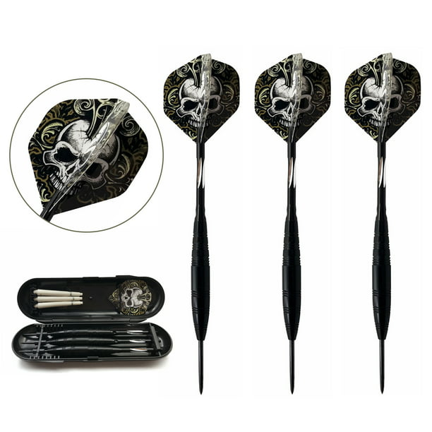 3Pcs 22g Professional Stainless Steel Tip Darts Set With Dart Flights Case  M 